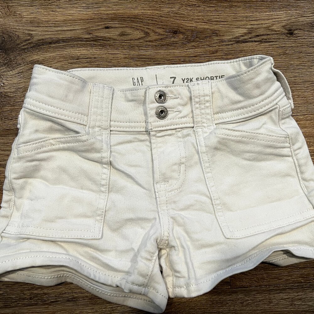 Gap Kids Y2K Shortie Shorts White Size 7